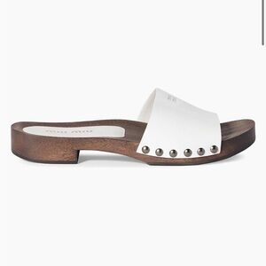 MIU MIU Women’s Patent Leather Clogs White Size 39